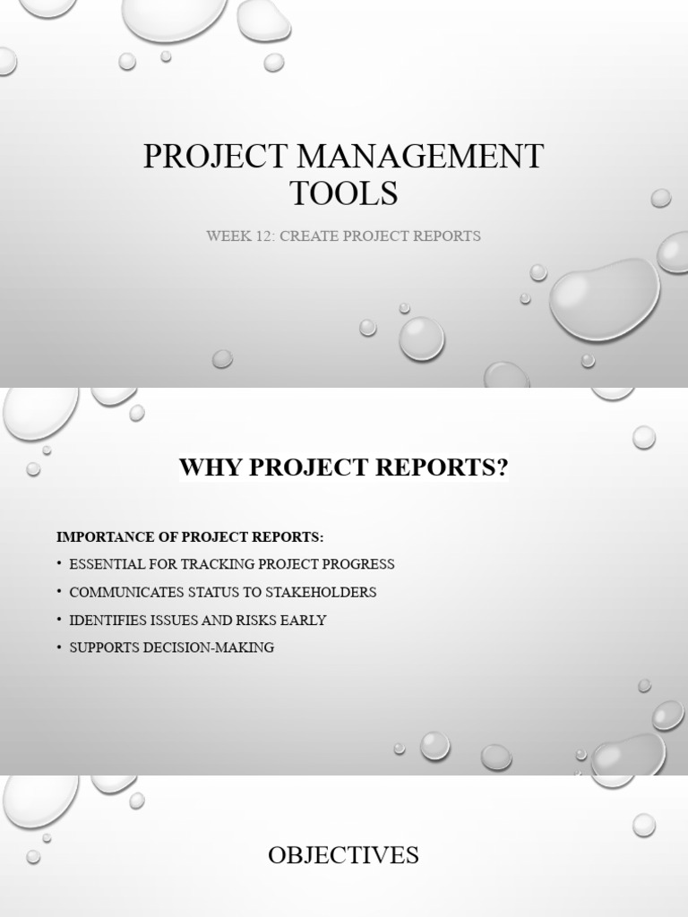 Project Management Tools - Create Project Management Reports | PDF ...
