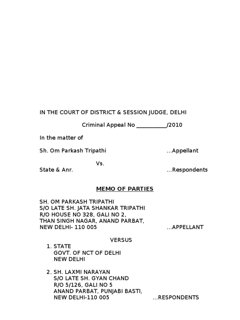 Appeal Judgment (Law) Appeal