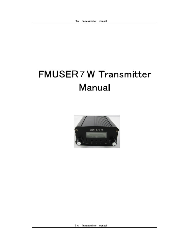 CZH-7C 7w USER MANUAL | PDF