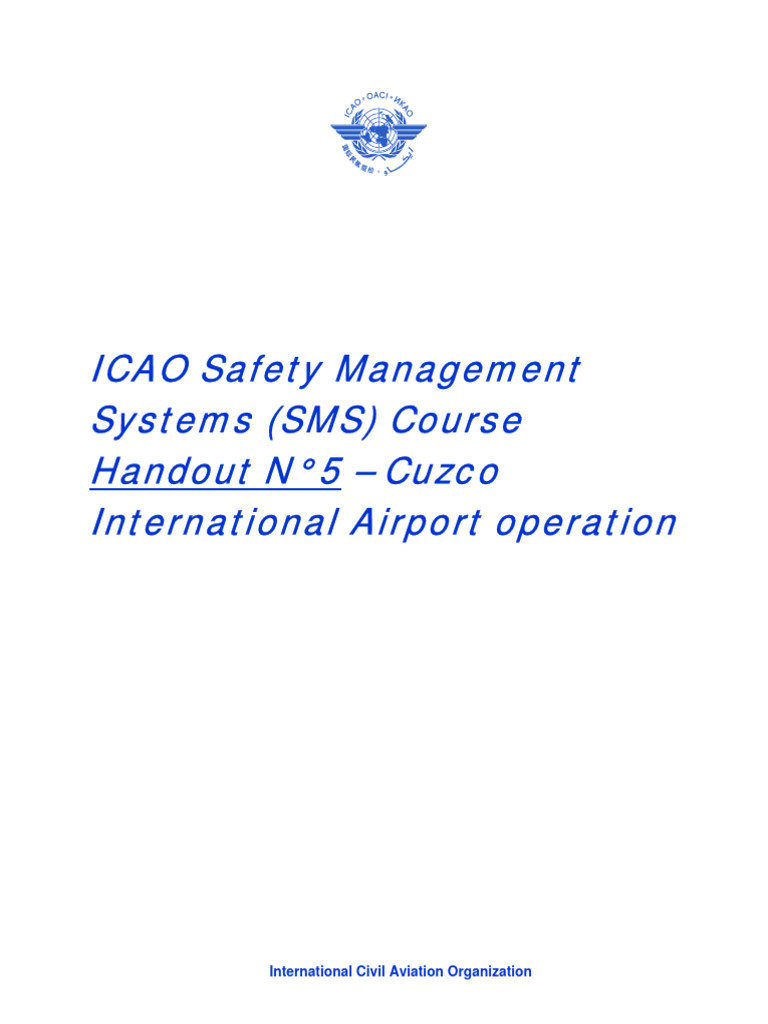 icao safety management systems sms course