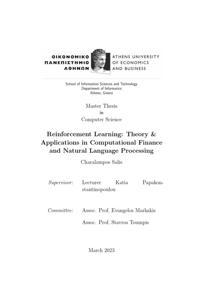 Salis Grad Thesis | PDF | Applied Mathematics | Mathematics