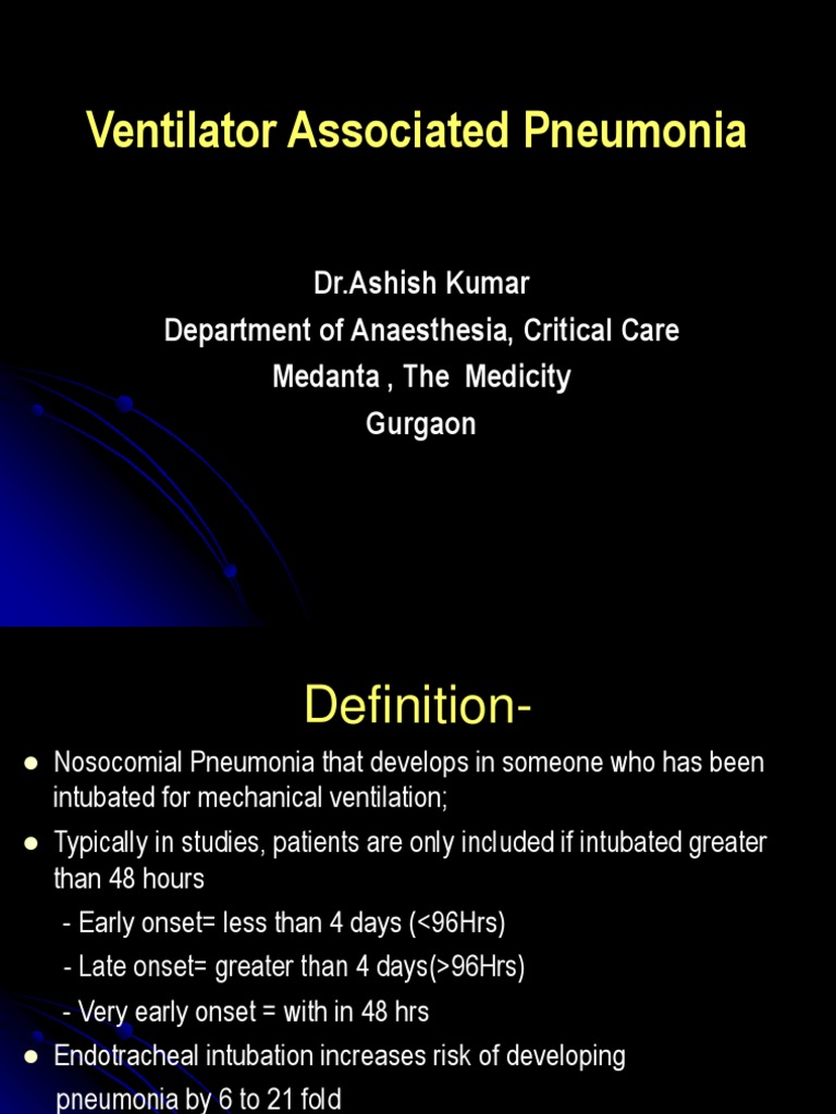 Ventilator Associated Pneumonia Treatment | PDF | Pneumonia | Antibiotics