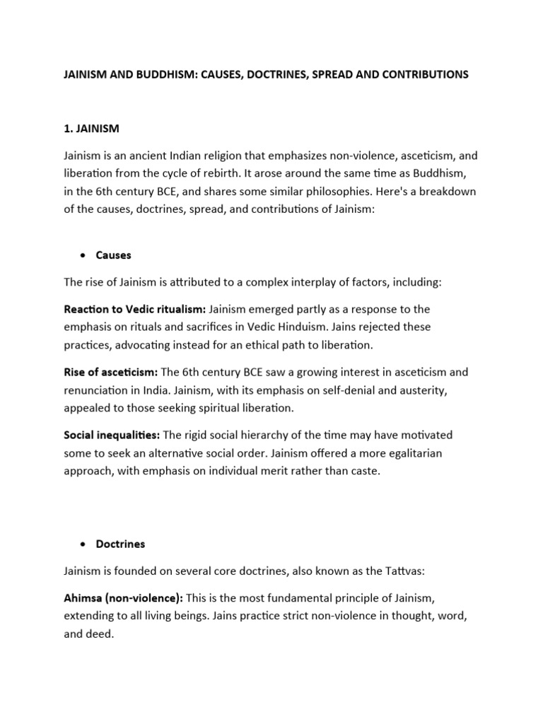 Jainism and Buddhism | PDF | Noble Eightfold Path | Ahimsa