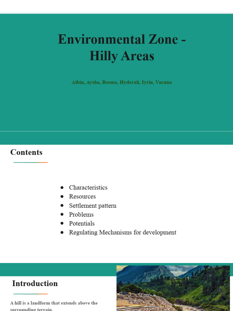 Hilly Region Characteristics and Challenges | PDF | Agriculture ...