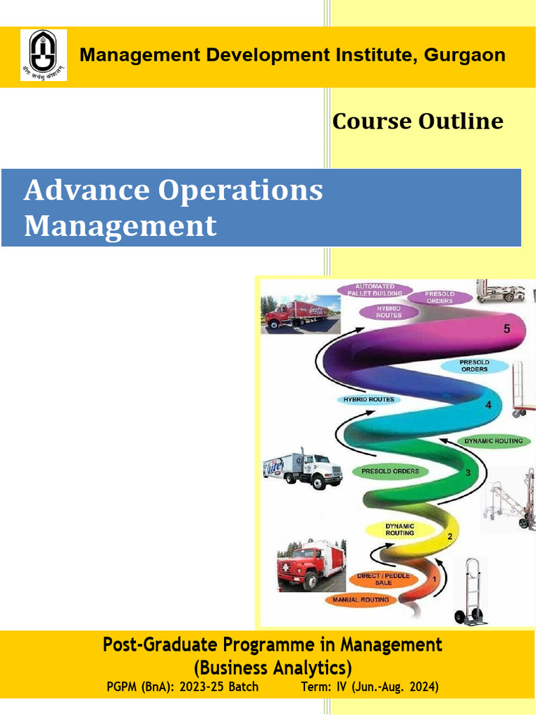 Advanced Operations Management Course | PDF | Operations Management ...