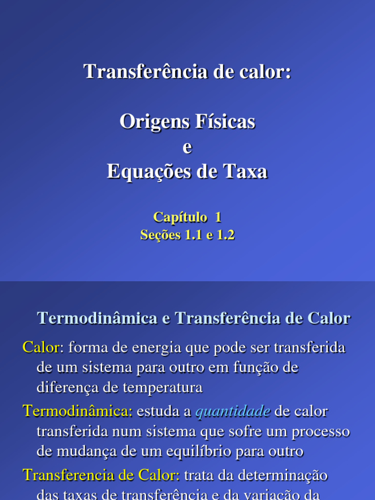 Transferência de Calor: Fundamentos e Modos | PDF | Calor ...