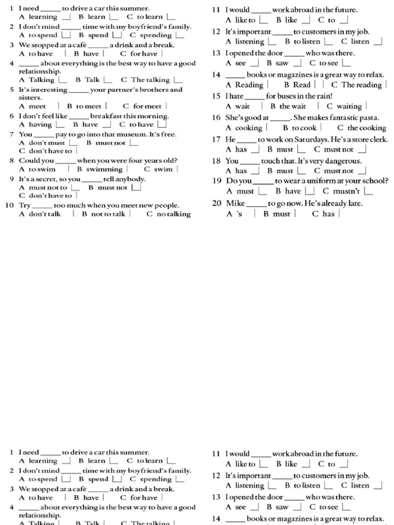 2B - Grammar U7 | PDF