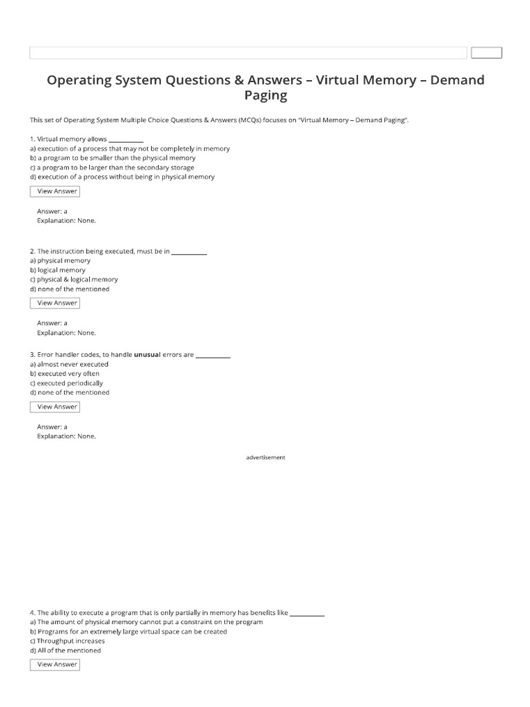 Demand Pagging | PDF