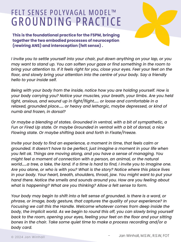 Part One: What Is Felt Sense – The Client’s Bodily Felt Sense: A ...