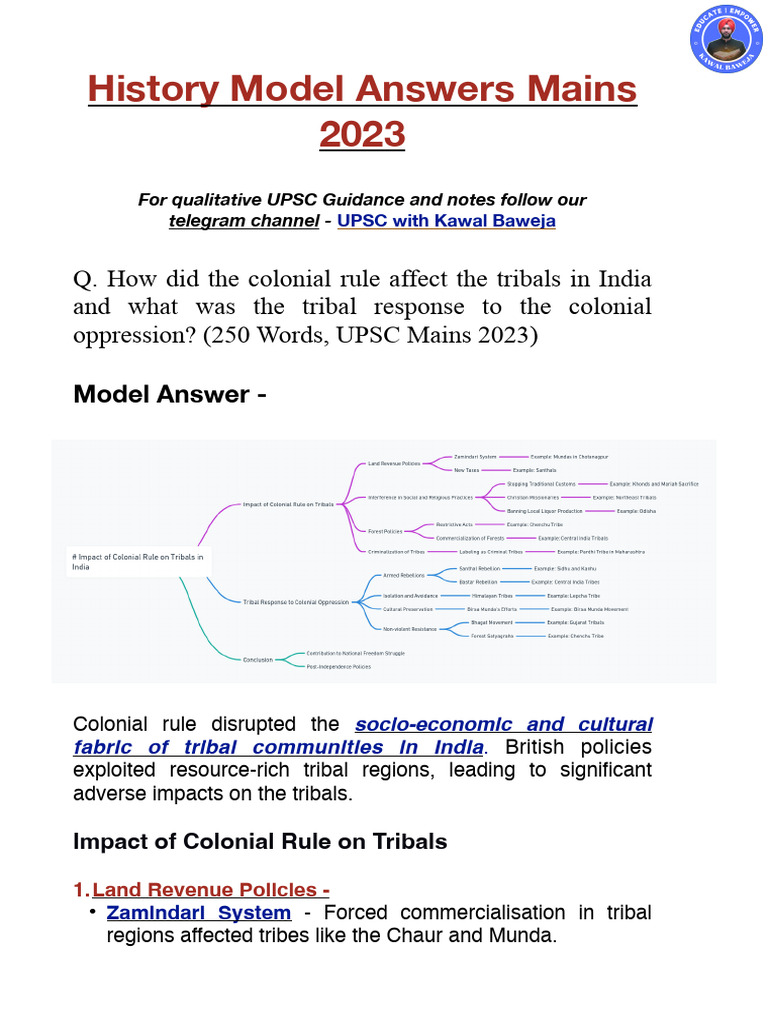 Colonial Impact on Indian Tribals | PDF | Vedas | Polytheism