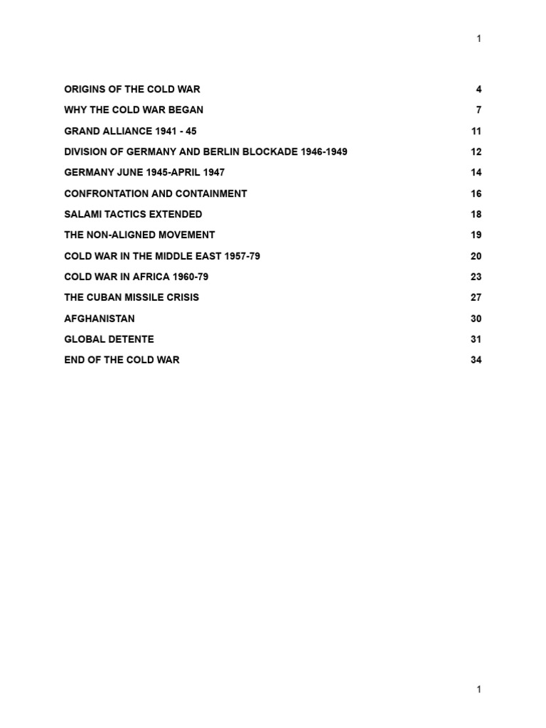 Cold War Origins and Key Events | PDF | Cold War | Soviet Union