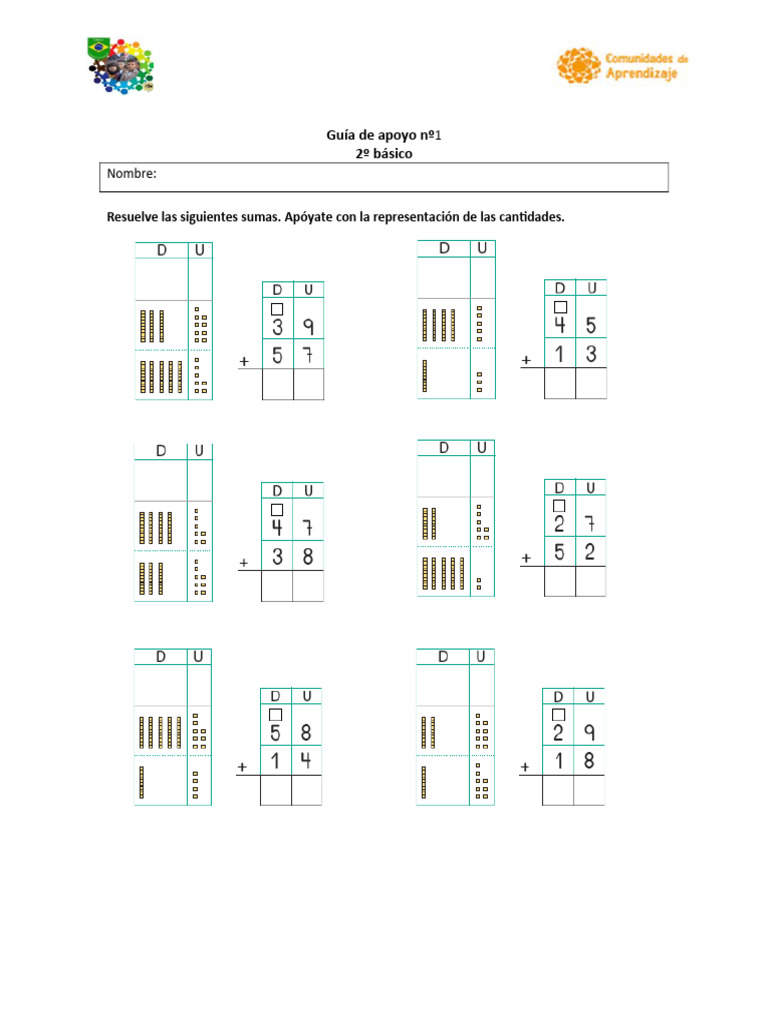 Sumas y Restas para 2º Básico | PDF | Métodos y materiales de enseñanza