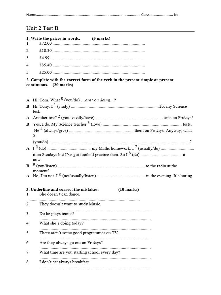6 Grade Unit 2 Test B Pdf Home Garden Art