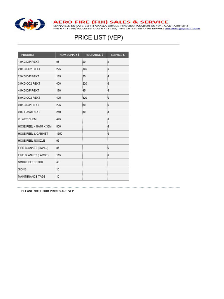 Prijslijst / Liste De Prix / Pricelist 2024 – OBSKMG