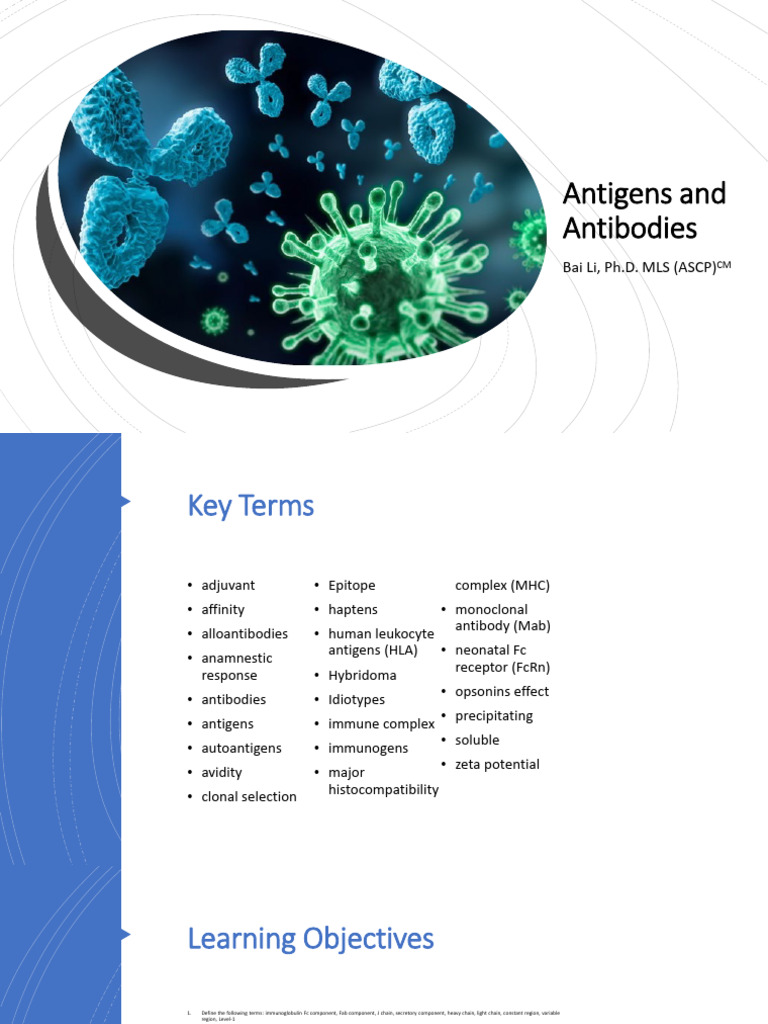 CLSC 351 Serology 4 - Antigens and Antibodies | PDF | Antibody ...