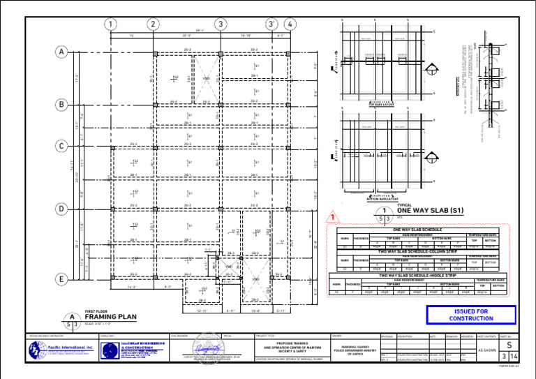 First Floor Framing Plan | PDF | Structural Engineering | Concrete