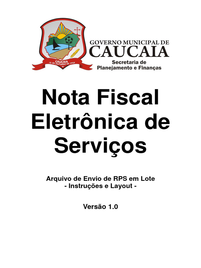 Instruções para Envio de RPS em Lote | PDF | Recibo