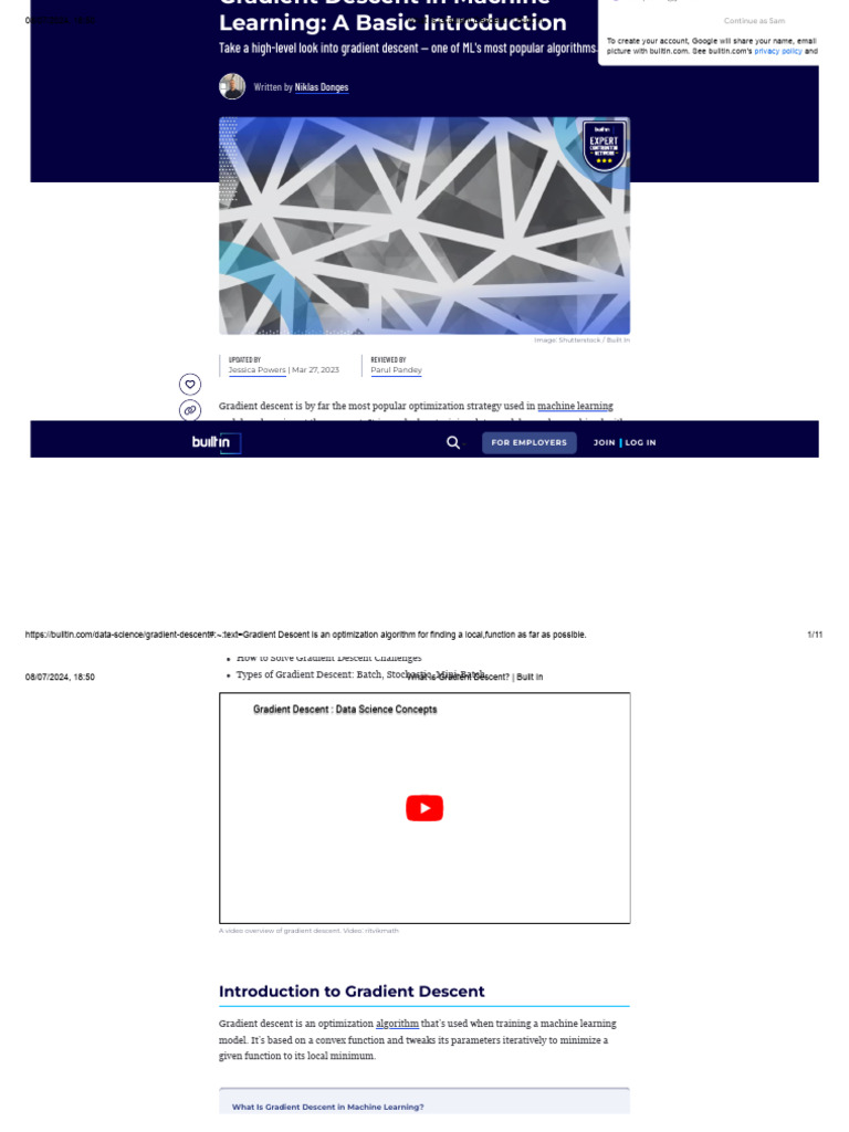 Understanding Gradient Descent in ML | PDF | Applied Mathematics ...
