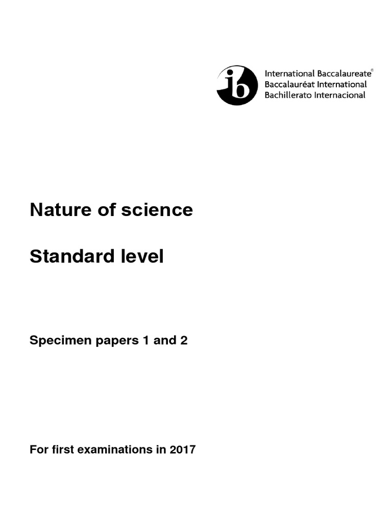 Nature of Science Specimen Papers 2017 | PDF | Planets In Astrology ...