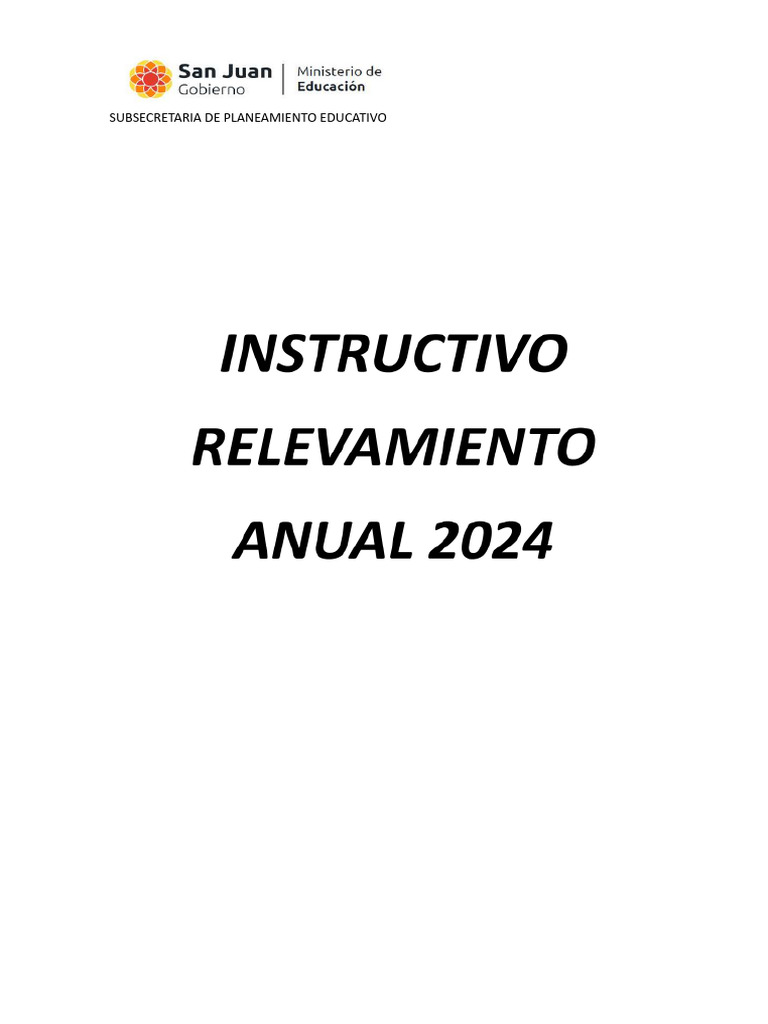 Instructivo Relevamiento Anual 2024 PDF Contraseña Informática