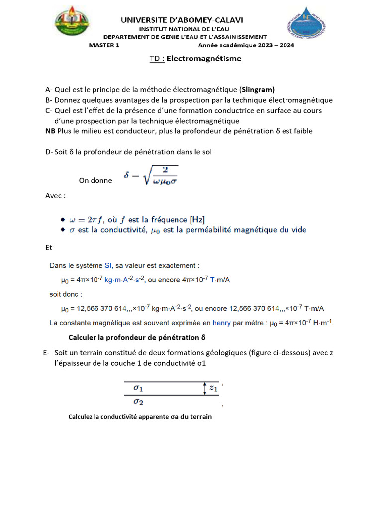 Méthode électromagnétique Slingram | PDF