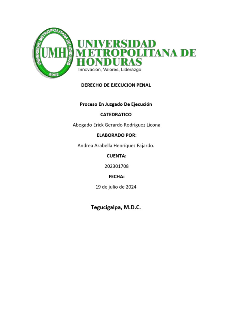 Proceso en Juzgado de Ejecución Penal | PDF | Prisión | Pena capital
