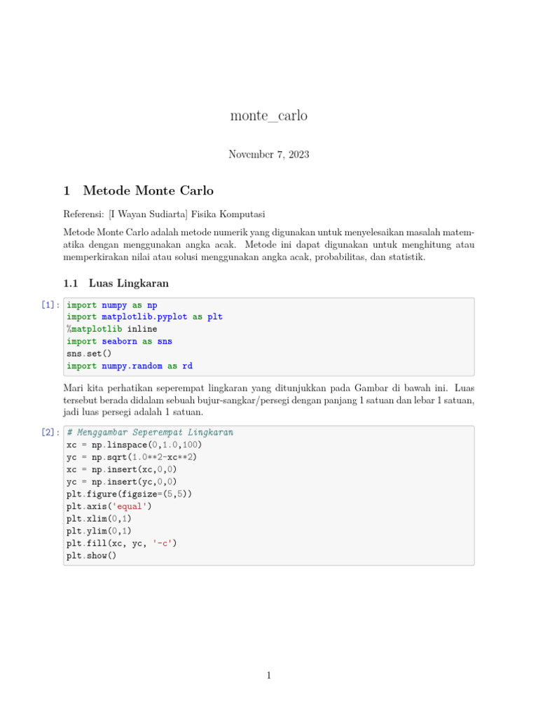 Monte Carlo | PDF