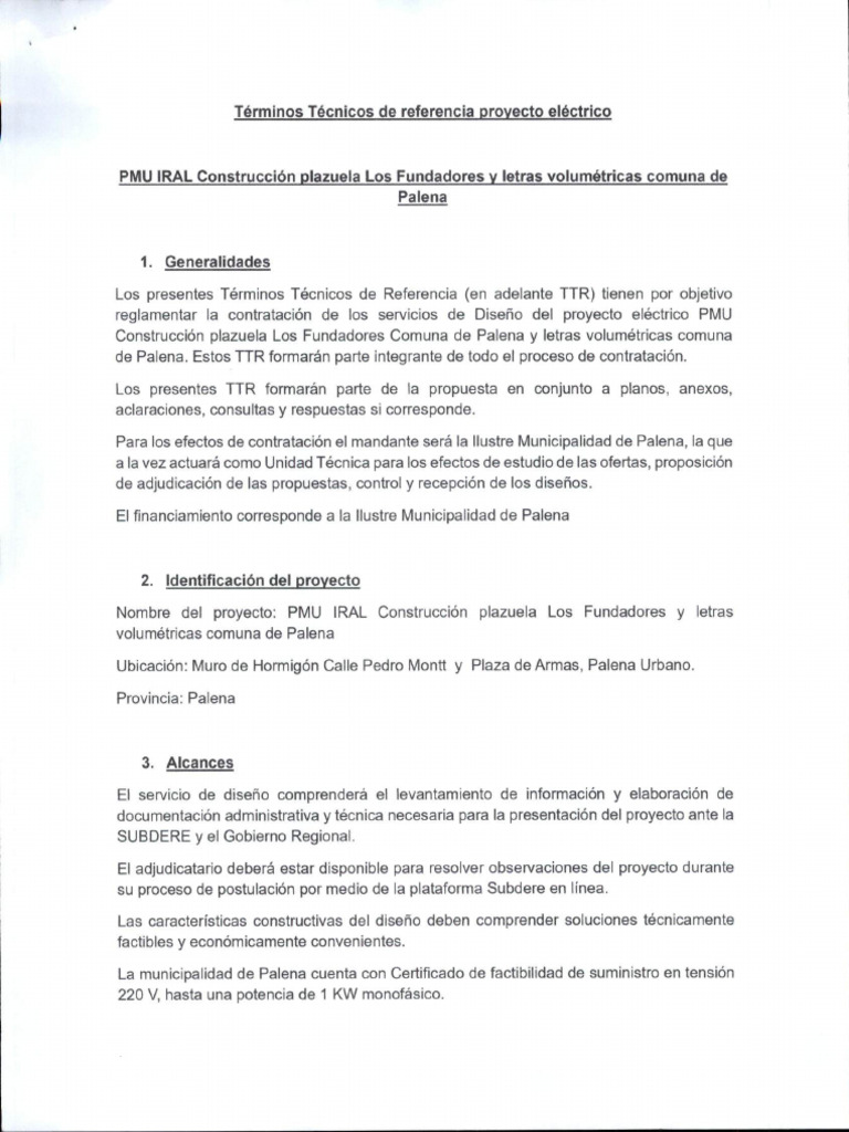 TTR Diseño Electrico Plazuela Los Fundadores | PDF