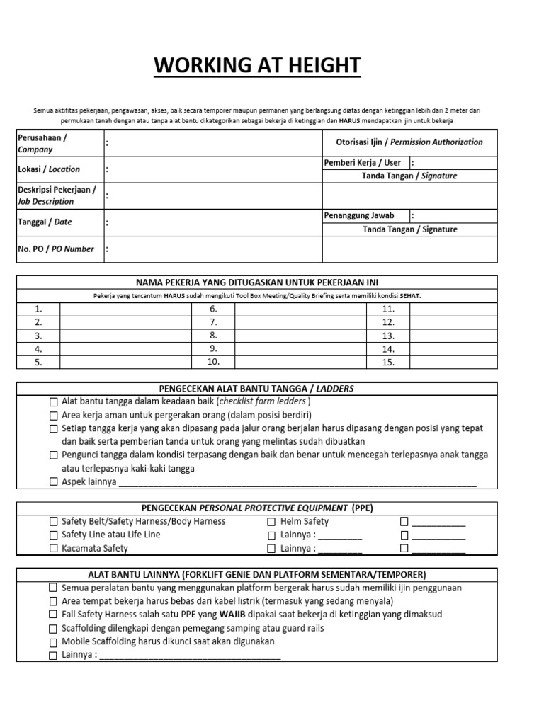 Form Wah PTW | PDF