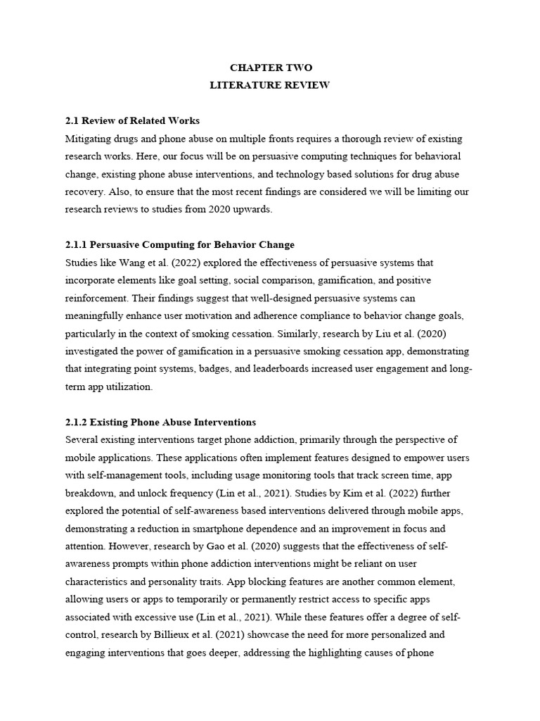 Chapter Two Literature Review | PDF | Substance Dependence | Substance ...
