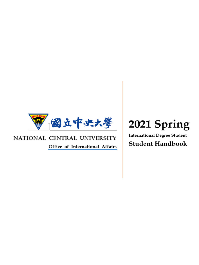 安心就學 - 學生手冊 - 2021 Spring Degree Student Handbook - 0129 | PDF | Travel ...