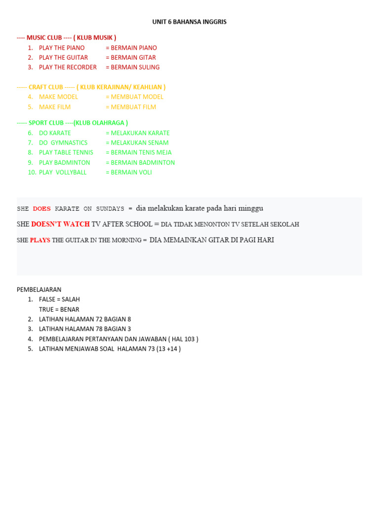 Bahansa Inggris Kelas 3 Unit 6 Pdf