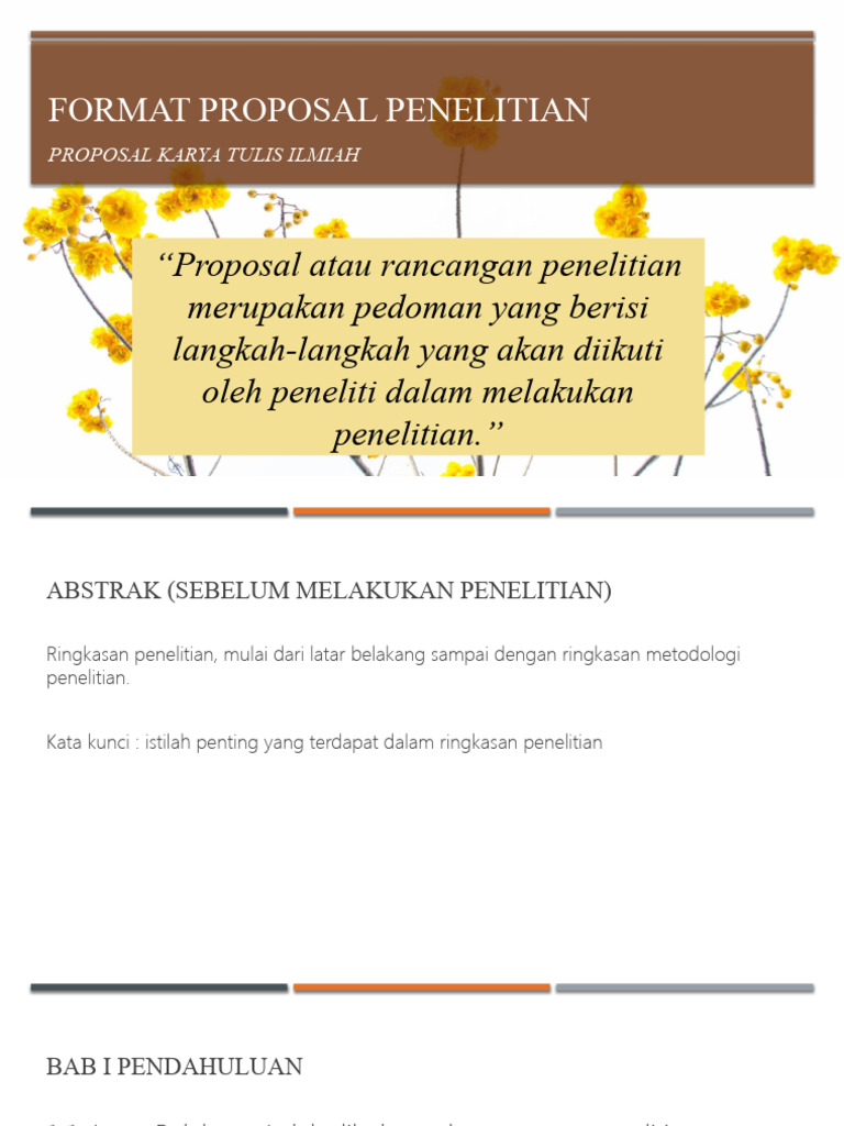 Format Proposal Penelitian | PDF