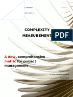 Complexity Management - A New Comprehensive Metric For Project Management