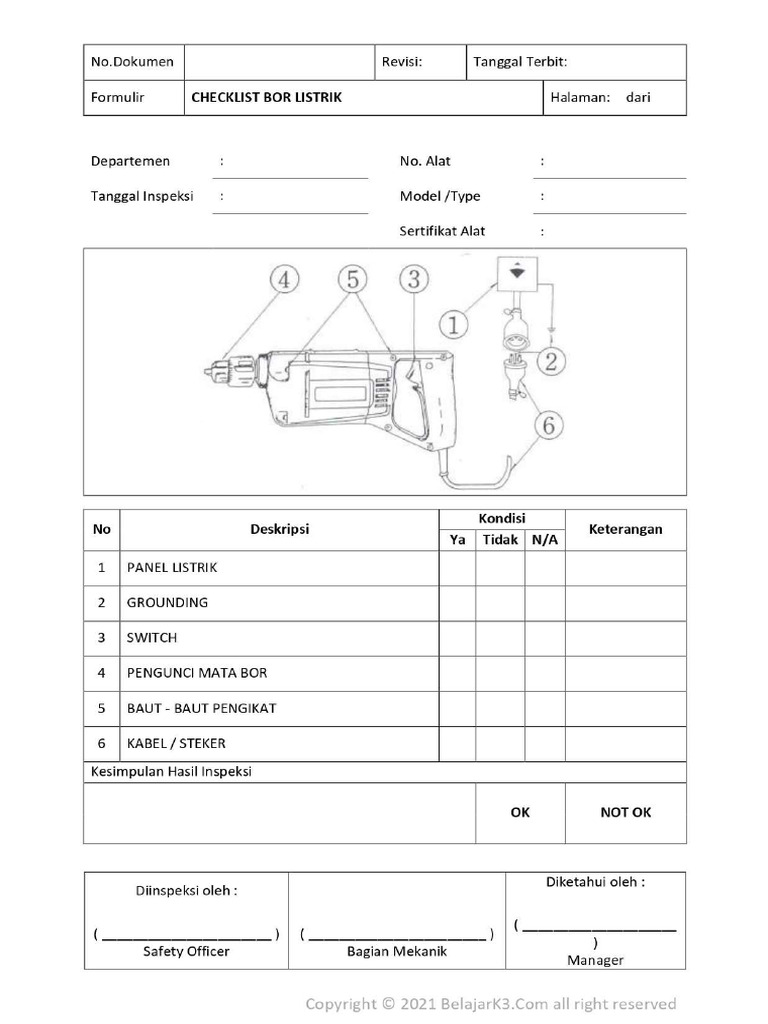 form-check-list-inspeksi-bor-listrik-pdf