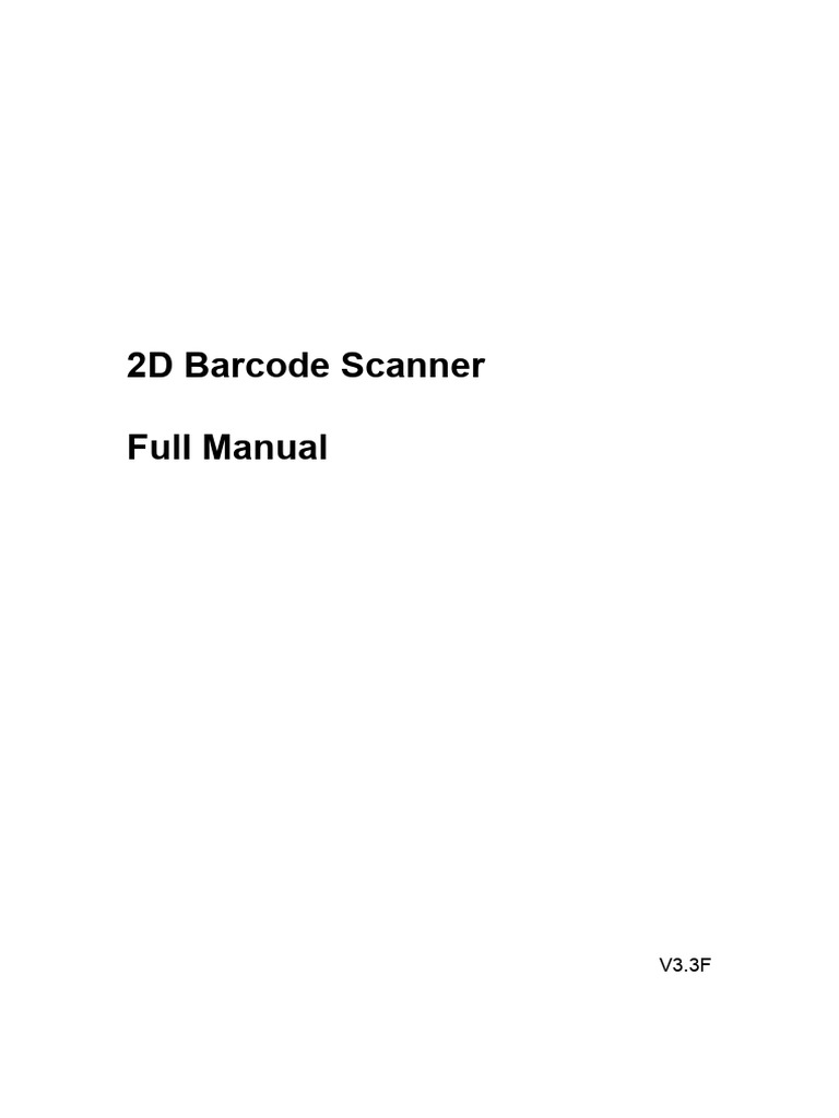 2D Barcode Scanner Manual V3.3F | PDF | Universal Product Code | Naming ...