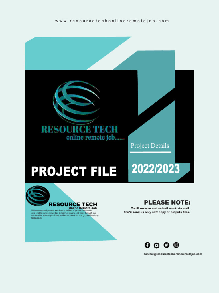 Resource Tech Project File 2022/2023 | PDF