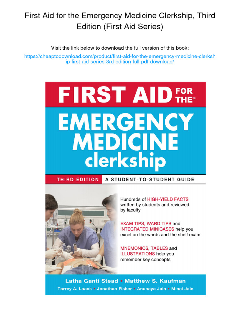 First Aid For The Emergency Medicine Clerkship, Third Edition (First ...