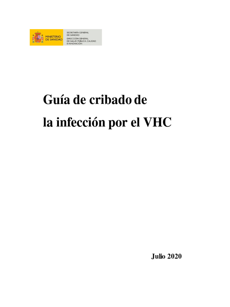 Cribado de Infección por VHC en España | PDF | Virus de la hepatitis C ...