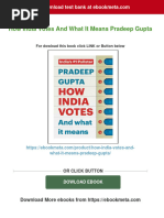 Instant Download How India Votes and What It Means Pradeep Gupta PDF All Chapter