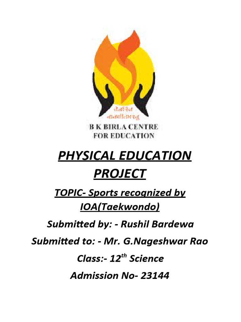 Physical education project pdf taekwondo east asian martial arts