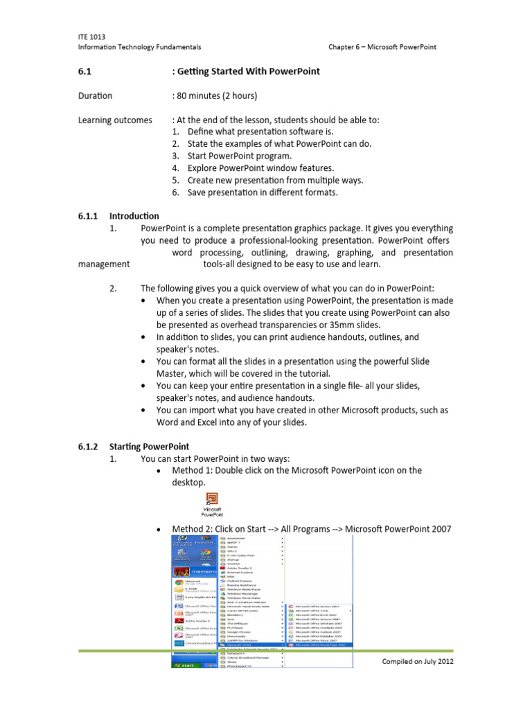 PowerPoint Basics: Creating Presentations | PDF | Microsoft Power Point ...