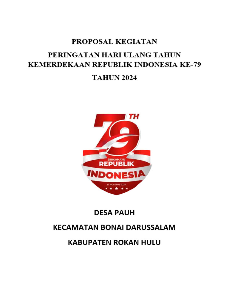 Proposal kegiatan hut ri 2023 desa pdf