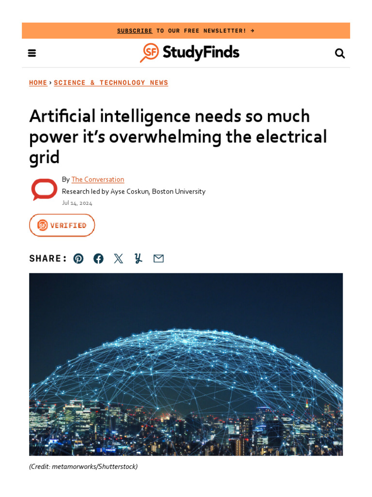 AI's Power Demand Overwhelms Grid | PDF | Data Center | Electrical Grid