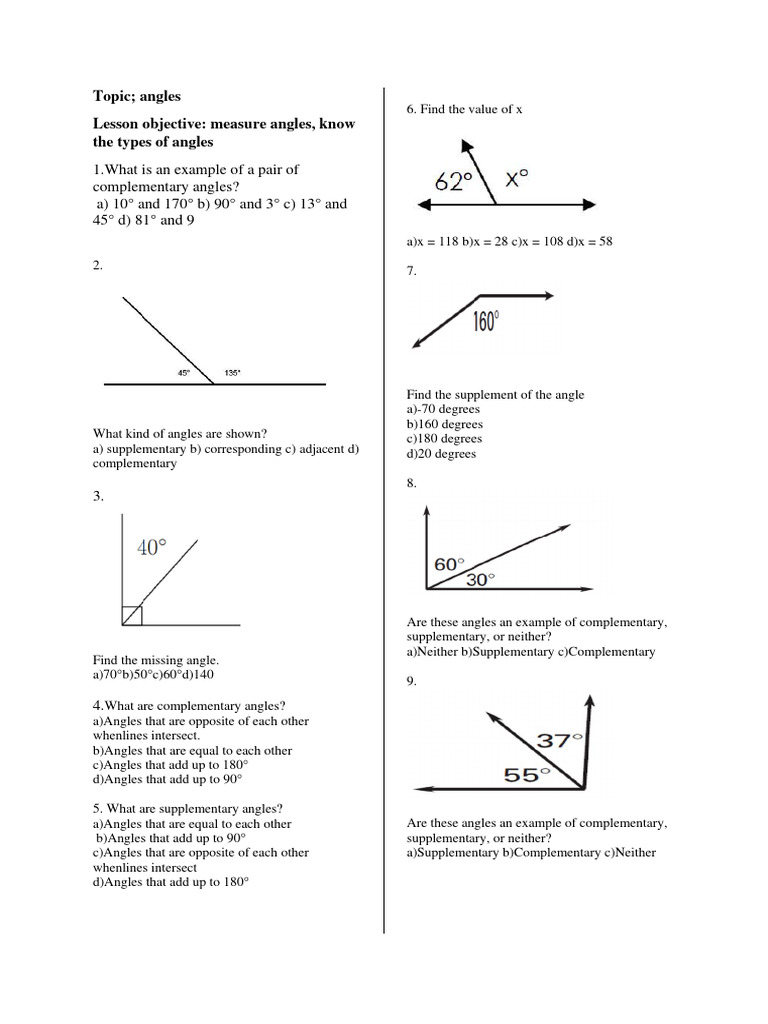 7 GG | PDF | Angle | Geometry