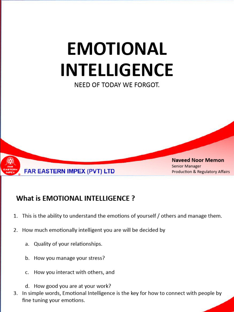 Understanding Emotional Intelligence Today | PDF | Emotional ...