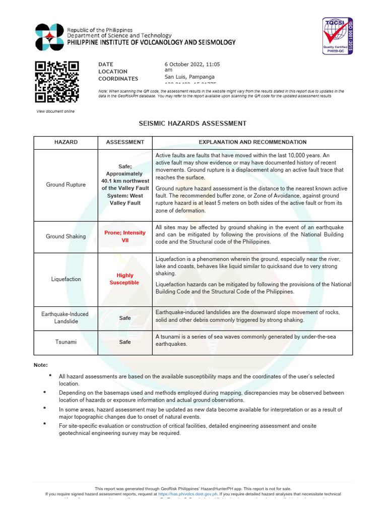 Hazard Assessment Report | PDF | Storm Surge | Flood