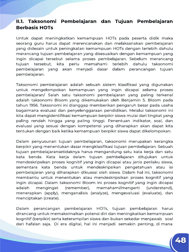 Taksonomi Bloom Revisi | PDF