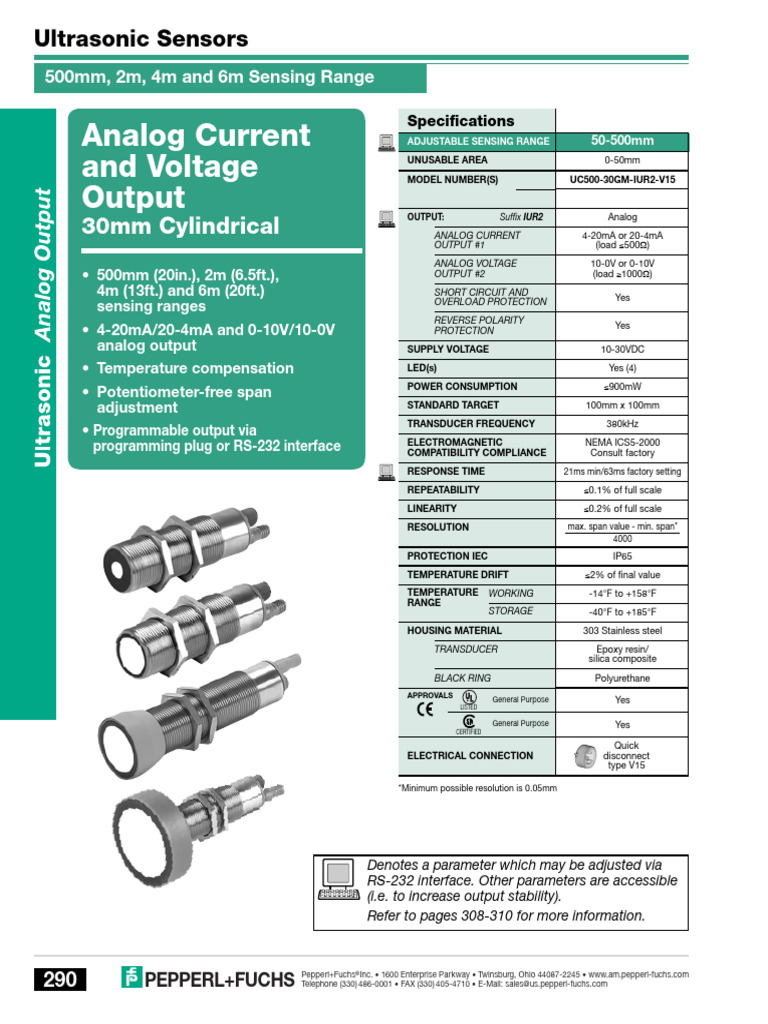 Uc500 30gm Iur2 v15 Pepperl | PDF | Power Supply | Electrical Connector