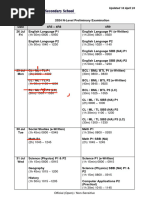 2025 NCEA Exam Timetable Overview | PDF | Science